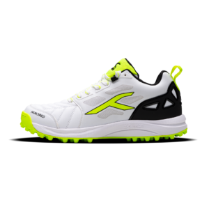 Hundred TerraField Unisex-Adult Cricket Shoes - White/Lime/Black